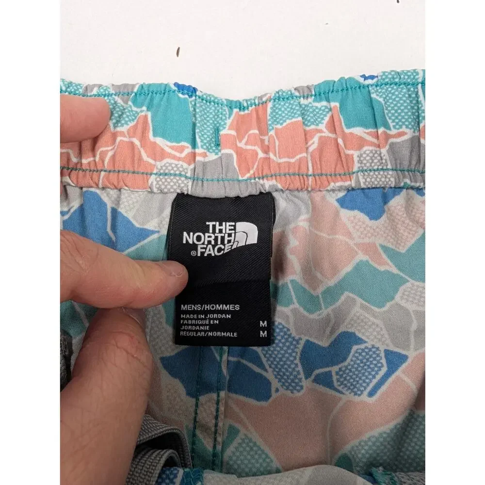 The North Face Men's Medium Mountain Shorts - Blue/Teal/Coral